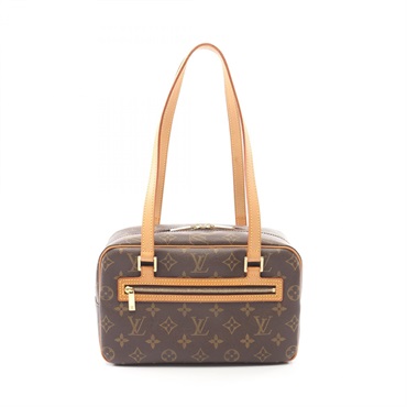 LOUIS VUITTON Cite MM Shoulder Bag M51182 Monogram leather Brown Used Women