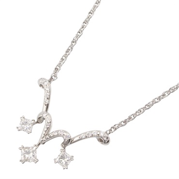 JEWELRY Diamond Necklace Pendant Pt900 Pt850 Platinum Used women