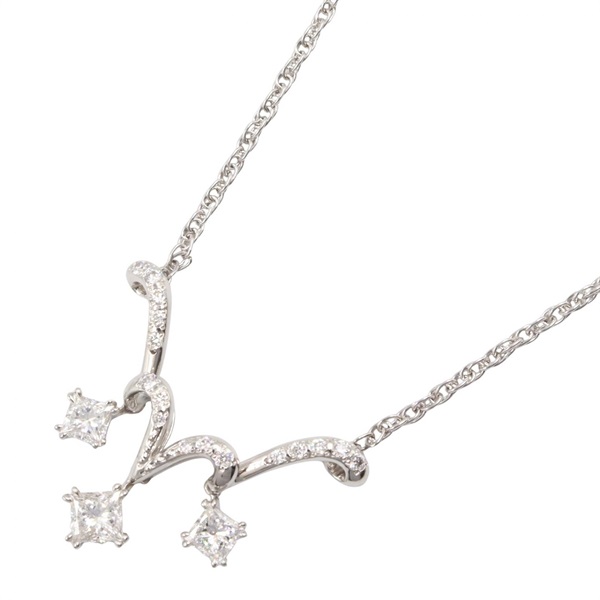 JEWELRY Diamond Necklace Pendant Pt900 Pt850 Platinum Used women