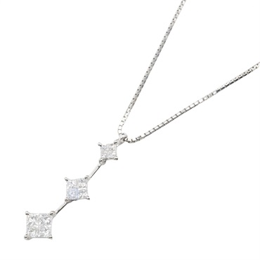 JEWELRY Diamond Necklace Pt900 Pt850 Platinum Used women