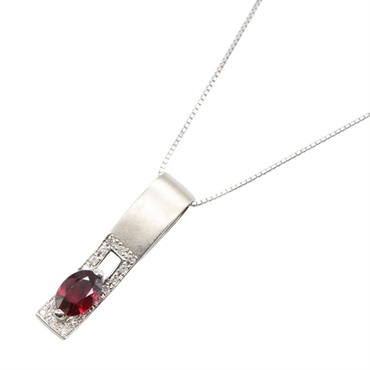 JEWELRY Ruby Diamond Necklace Pendant 18KWG White Gold Ruby Used women