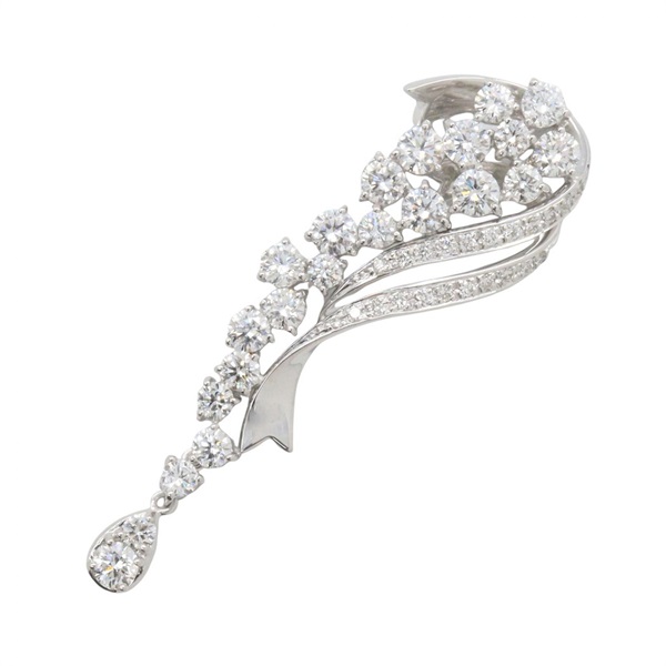 JEWELRY Diamond Pendant Top 18KWG White Gold Clear Used Women