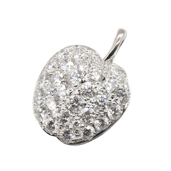 JEWELRY Diamond Pendant Top Charm Pt900 Platinum Clear Used Women