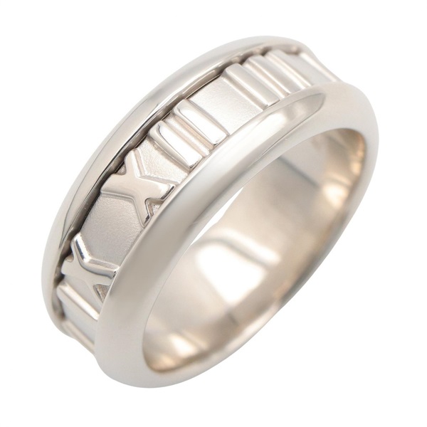 TIFFANY＆CO Atlas Ring 18KWG White Gold Used Women US size #4.75