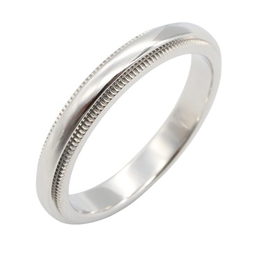 TIFFANY＆CO Milgrain Ring 18KWG White Gold Used Women US size #6