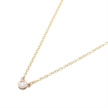 TIFFANY＆CO By the Yard Diamond Necklace Pendant 18KRG Pink Rose Gold Used Women