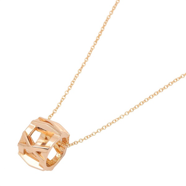 TIFFANY＆CO Atlas X Open Necklace Pendant 18KRG Pink Rose Gold Used Women