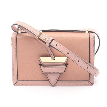 LOEWE Barcelona Small Shoulder crossbody Bag leather Pink Used Women