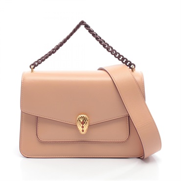 BVLGARI Serpenti Forever 2Way Chain Shoulder Handbag leather Pink Used Women