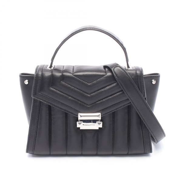 Michael Kors WHITNEY Shoulder Crossbody Handbag leather Black Used Women