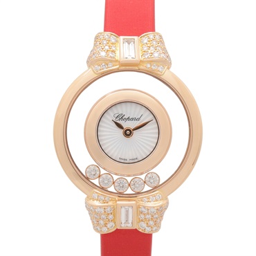 Chopard Happy diamond Wrist Watch 209425-5001 Quartz K18PG Leather Used Women