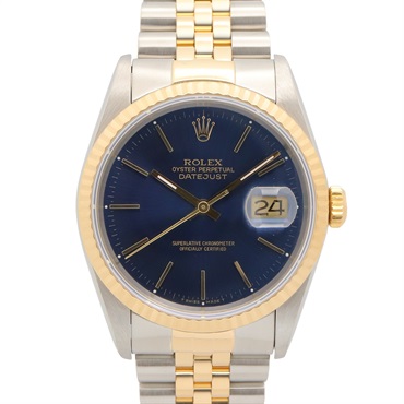 ROLEX Datejust R number Wrist Watch 16233 Auto K18YG Stainless Steel Used mens