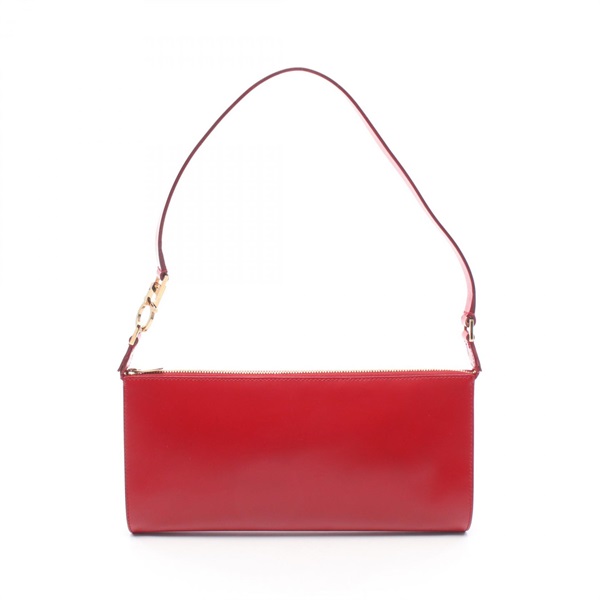 Salvatore Ferragamo Gancini Shoulder Bag 21 2306 leather Red Used Women
