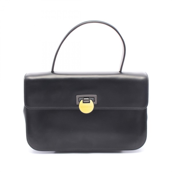 GIVENCHY Handbag leather Black GHW Used Women