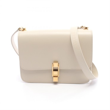 SAINT LAURENT PARIS Carre Satchel Crossbody Shoulder Bag 633214 leather Beige