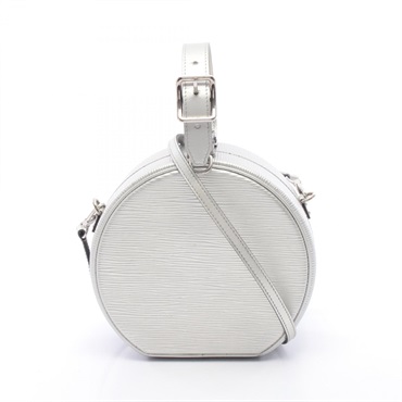 LOUIS VUITTON Petite Boite Chapeau crossbody Handbag M53074 Epi leather Silver