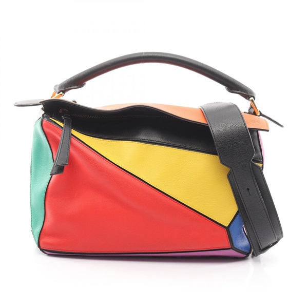 LOEWE Puzzle medium 2Way Crossbody Shoulder Handbag leather Multicolor Used