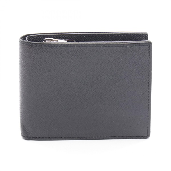 LOUIS VUITTON Portefeuille Amerigo NM Wallet M62045 Taiga leather Black Used LV