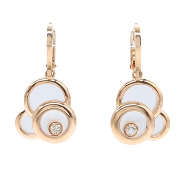 Chopard Happy Dream Diamond Pierced Earrings 18KPG Pink Rose Gold Used women
