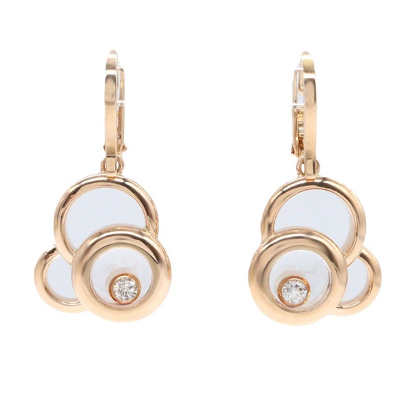 Chopard Happy Dream Diamond Pierced Earrings 18KPG Pink Rose Gold Used women