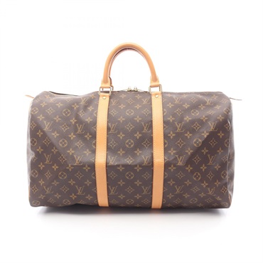 LOUIS VUITTON Keepall 50 Duffel Travle Bag M41426 Monogram canvas leather Used