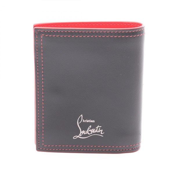 Christian Louboutin Bi-fold wallet leather Black Red Used Women CL