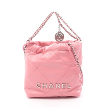 CHANEL chanel 22 mini Chain Shoulder Bag AS3980 leather Pink SHW Used Women