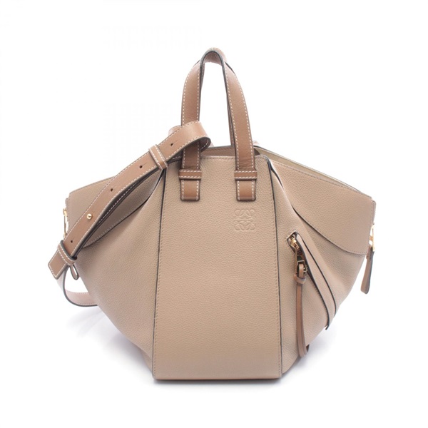 LOEWE HAMMOCK SMALL Shoulder Handbag 387.30.S35 leather Beige Used Women