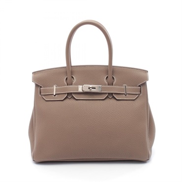 HERMES Birkin 30 Handbag Togo leather Etoupe Grey Used Women U SHW