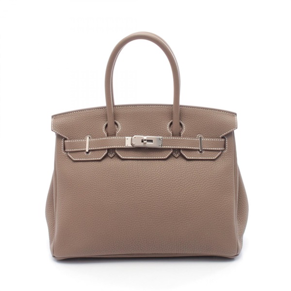 HERMES Birkin 30 Handbag Togo leather Etoupe Grey Used Women U SHW