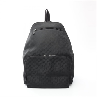 GUCCI GG pattern Rucksack Backpack bag 179606 Nylon leather Black Used unisex