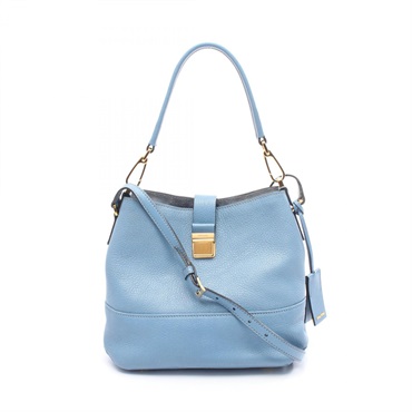 Miu Miu Madras 2Way Crossbody Shoulder Handbag leather Blue Used Women