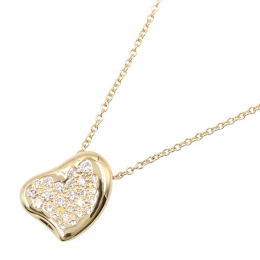 TIFFANY＆CO Full Heart Diamond Necklace Pendant 18KYG Yellow Gold Used Women