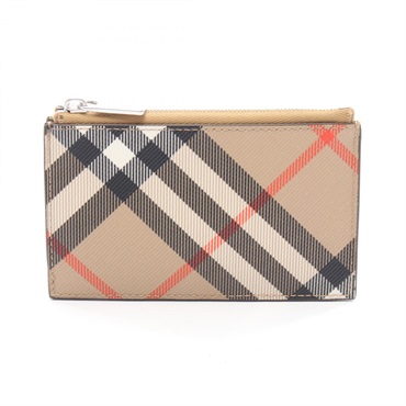 BURBERRY Coin Chainge Purse Card Holder case 8091900A2021 canvas Beige NEW