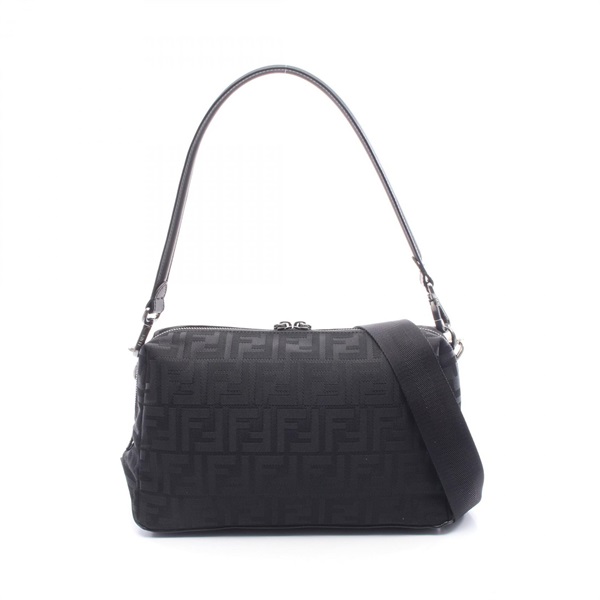 FENDI Lui Medium Square FF Shoulder Bag 7VA672AVC6F0SAJ canvas Black NEW mens