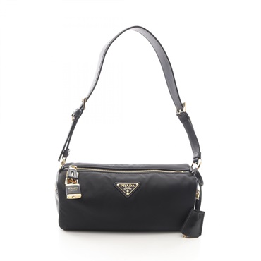 PRADA TESSUTO + VITELLO Shoulder Bag 1BC233ODO2C8QF0002 Nylon leather Black NEW