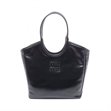 Miu Miu IVY Tote shoulder hand Bag 5BG3212IEOF0002 leather Black NEW Women