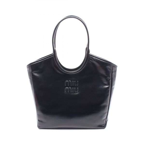 Miu Miu IVY Tote shoulder hand Bag 5BG3212IEOF0002 leather Black NEW Women