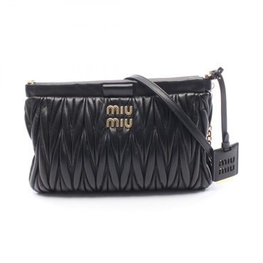 Miu Miu MATELASSE Shoulder crossbody Bag 5BH356VOLMN88F0002 leather Black NEW