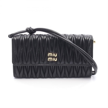 Miu Miu Materasse Shoulder Bag 5MT025AFPPF0002 leather Black NEW Women