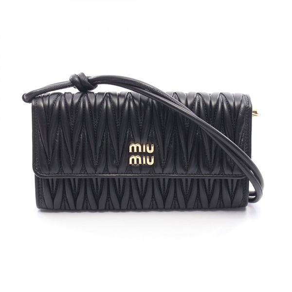 Miu Miu Materasse Shoulder Bag 5MT025AFPPF0002 leather Black NEW Women