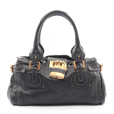 Chloe Paddington Shoulder Handbag leather Black Used Women
