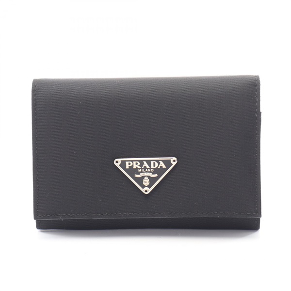 PRADA TESSUTO Card Case Holder M504 Nylon Black Used mens logo