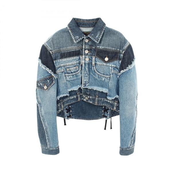 DOLCE & GABBANA Denim Jacket F9D77D cotton Navy #36 Used Women