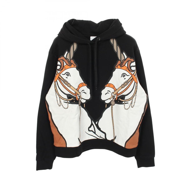 BURBERRY Hoodie 8027346 cotton Black #L Used mens