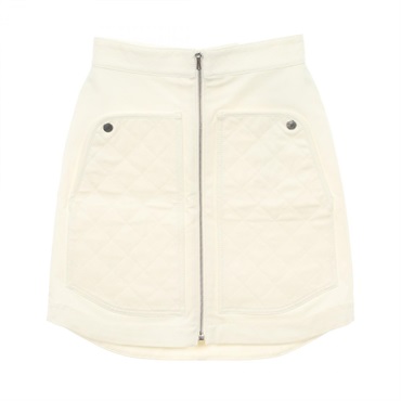 HERMES DIAMANT EQUESTRE Mini Skirt #34 5E0356DQ cotton White Women