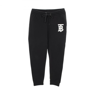 BURBERRY TB logo Pants 8024354 cotton Black #S Used mens
