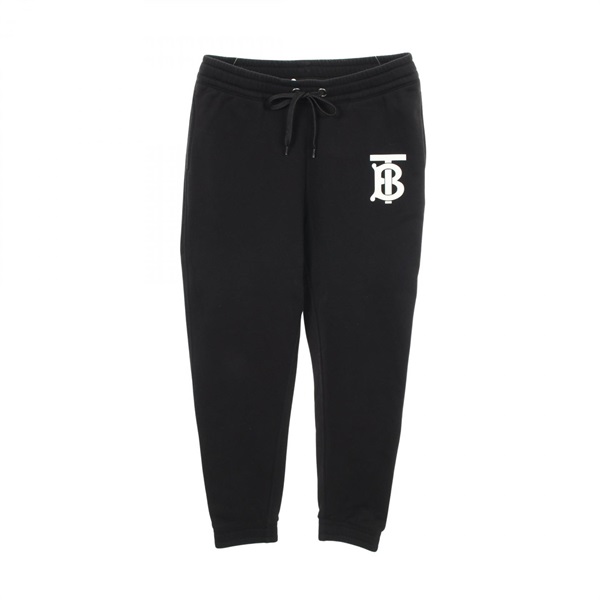 BURBERRY TB logo Pants 8024354 cotton Black #S Used mens