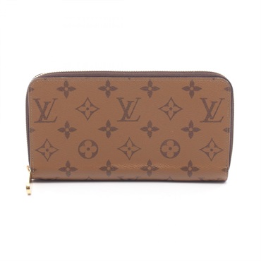 LOUIS VUITTON Zippy wallet Around long purse M82444 Monogram Reverse brown used