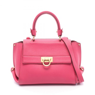 Salvatore Ferragamo Sophia Gancini Crossbody Handbag 21 F628 leather Pink Used